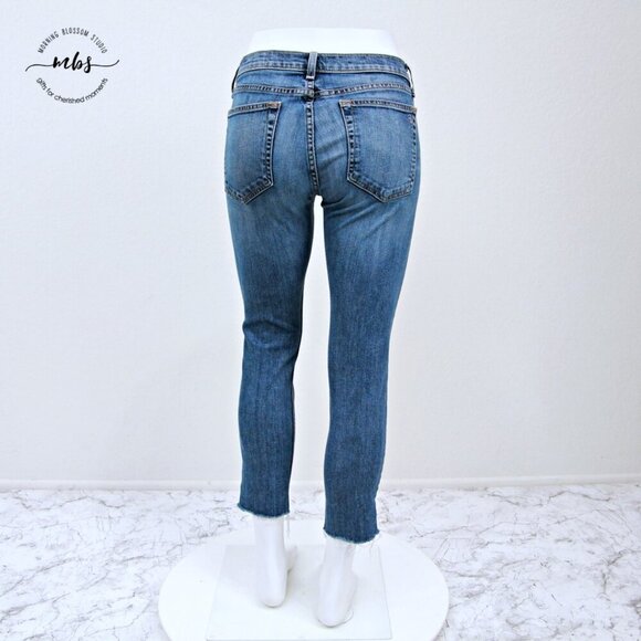 Rag & Bone Dre Low Waist Capri Raw Hem Jeans Blue Women 26 - Picture 5 of 10